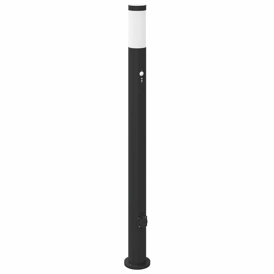 Borne lumineuse avec détecteur et prise 110 cm acier inoxydable IP44 - 2