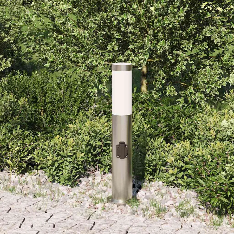 Borne lumineuse avec sortie 50 cm en acier inoxydable IP44 - 3