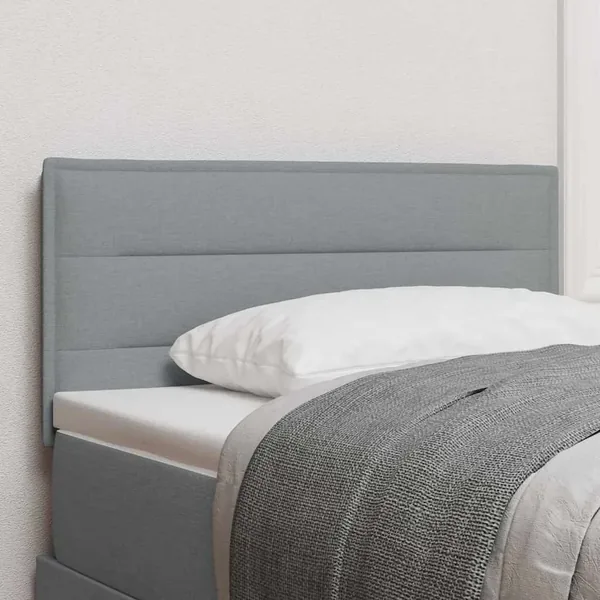 Tête de lit LED avec bandes LED Gris clair 90 cm tissu