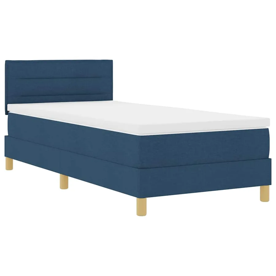 Lit à ressort LED avec bandes LED Bleu 100 x 200 cm tissu - 2