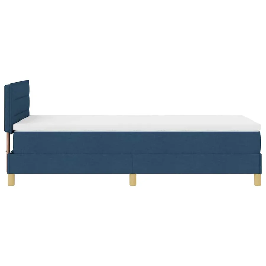 Lit à ressort LED avec bandes LED Bleu 100 x 200 cm tissu - 9
