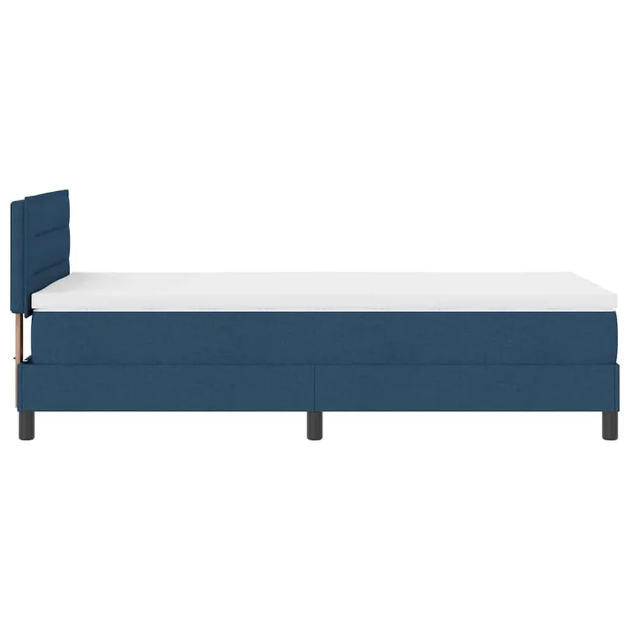 Lit à ressorts avec matelas avec LED Bleu 100 x 200 cm tissu - 9