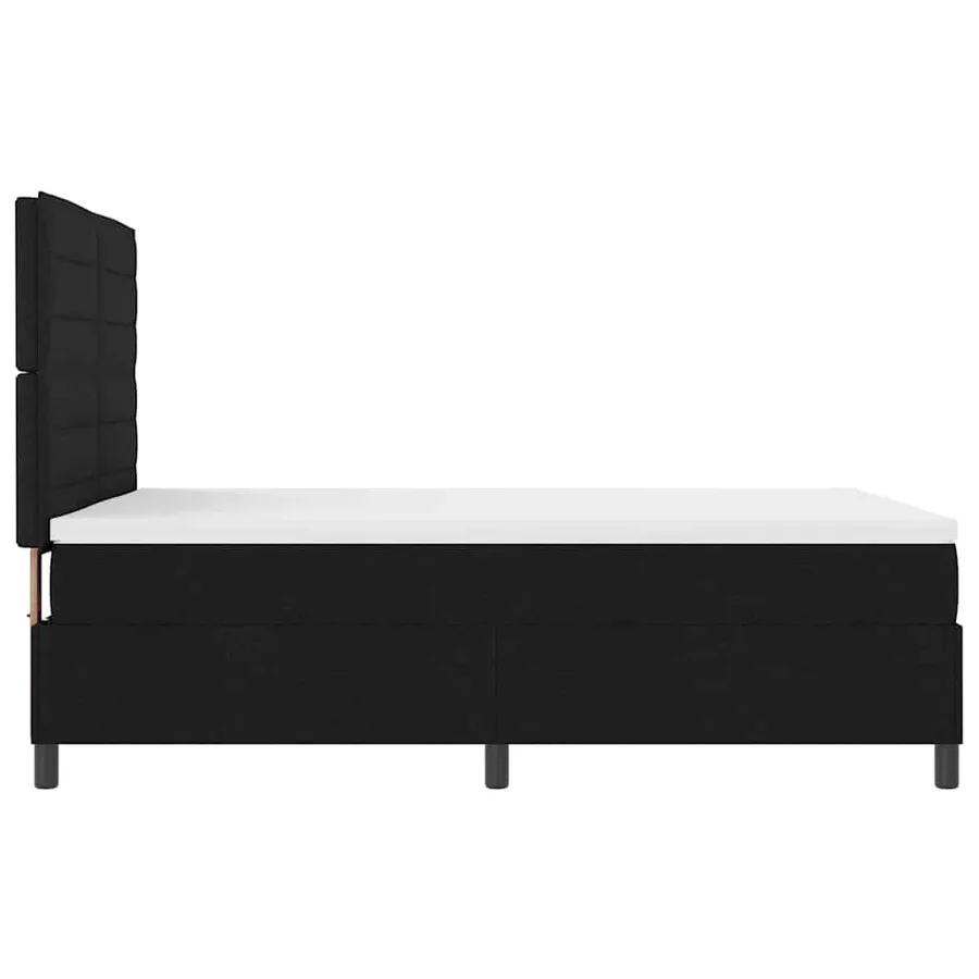 Lit à ressorts avec matelas avec LED Noir 140 x 190 cm tissu - 9