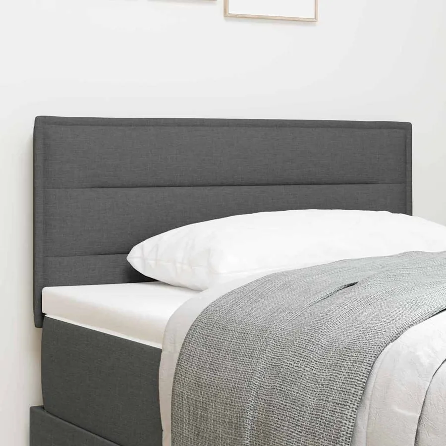 Tête de lit Gris foncé 90 cm tissu