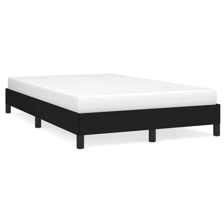 Cadre de lit sans matelas noir 120x200 cm tissu - 2
