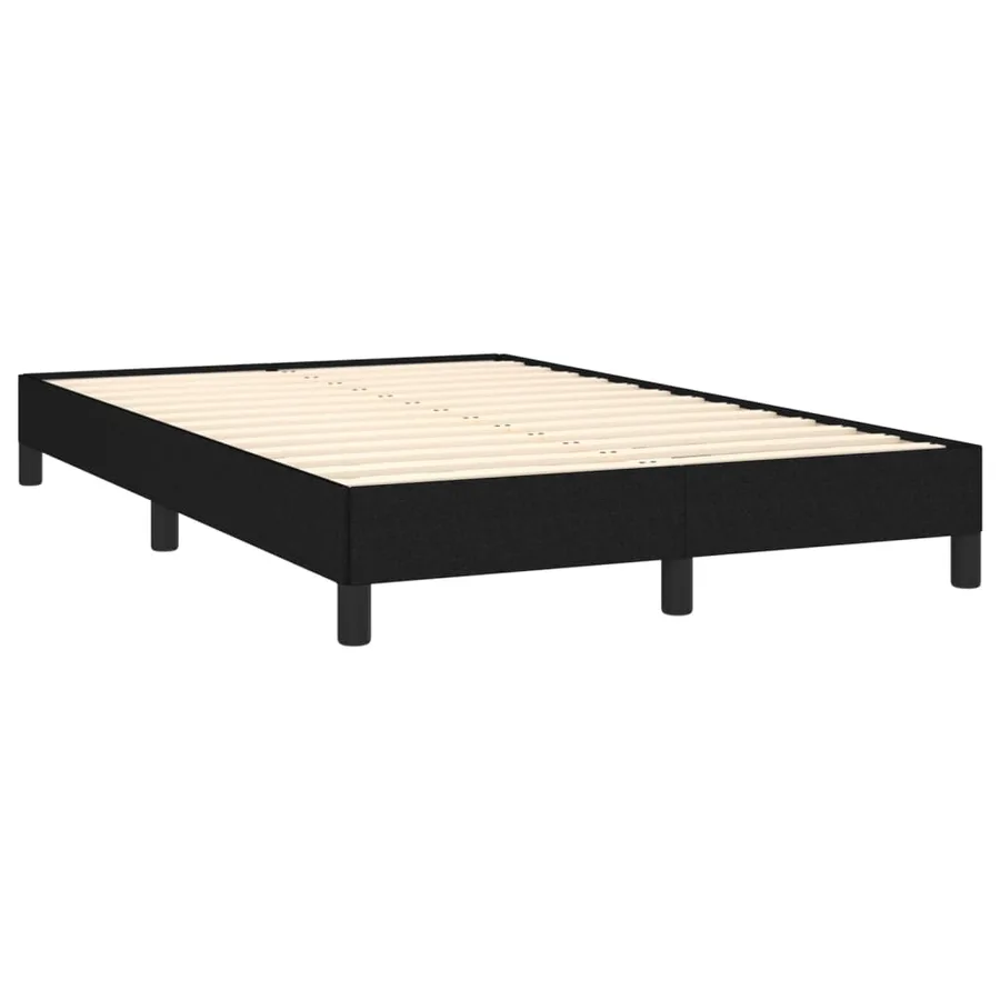 Cadre de lit sans matelas noir 120x200 cm tissu - 4