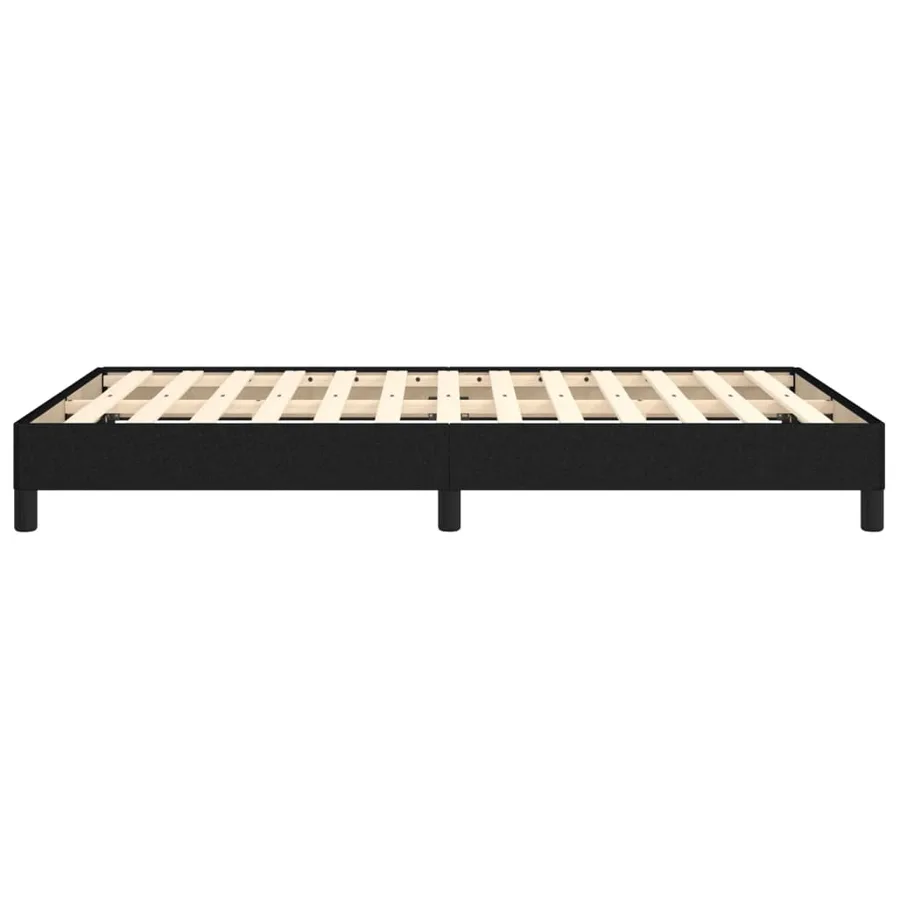 Cadre de lit sans matelas noir 120x200 cm tissu - 6