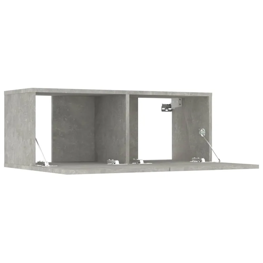 Meubles TV 2 pcs gris béton 80x30x30 cm bois d'ingénierie - 5