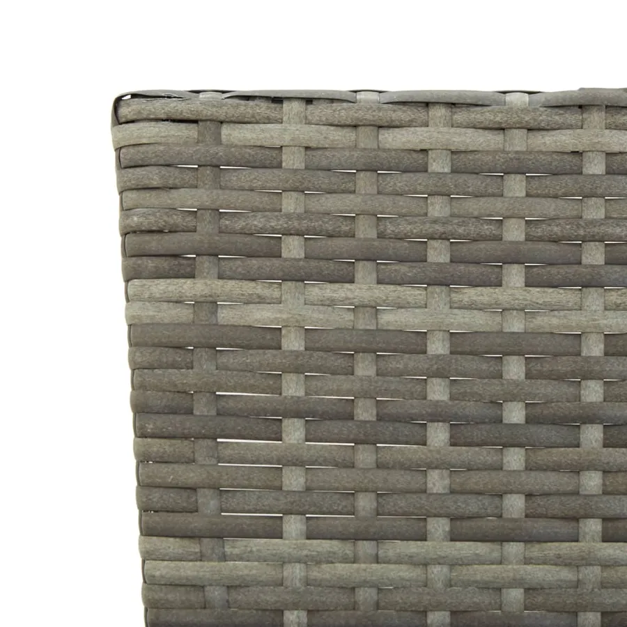 Banc de jardin avec coussins 176 cm Gris Résine tressée - 8