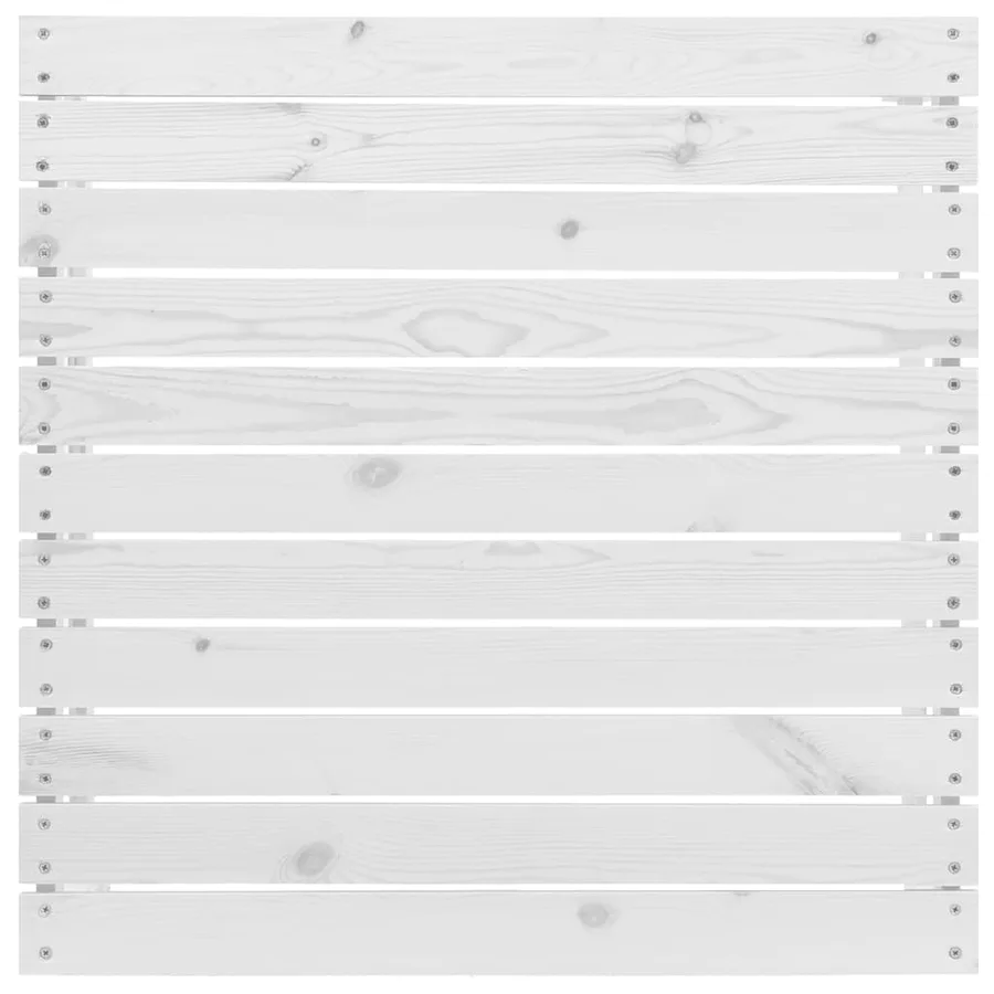 Salon de jardin 3 pcs avec coussins Blanc Bois de pin massif - 6