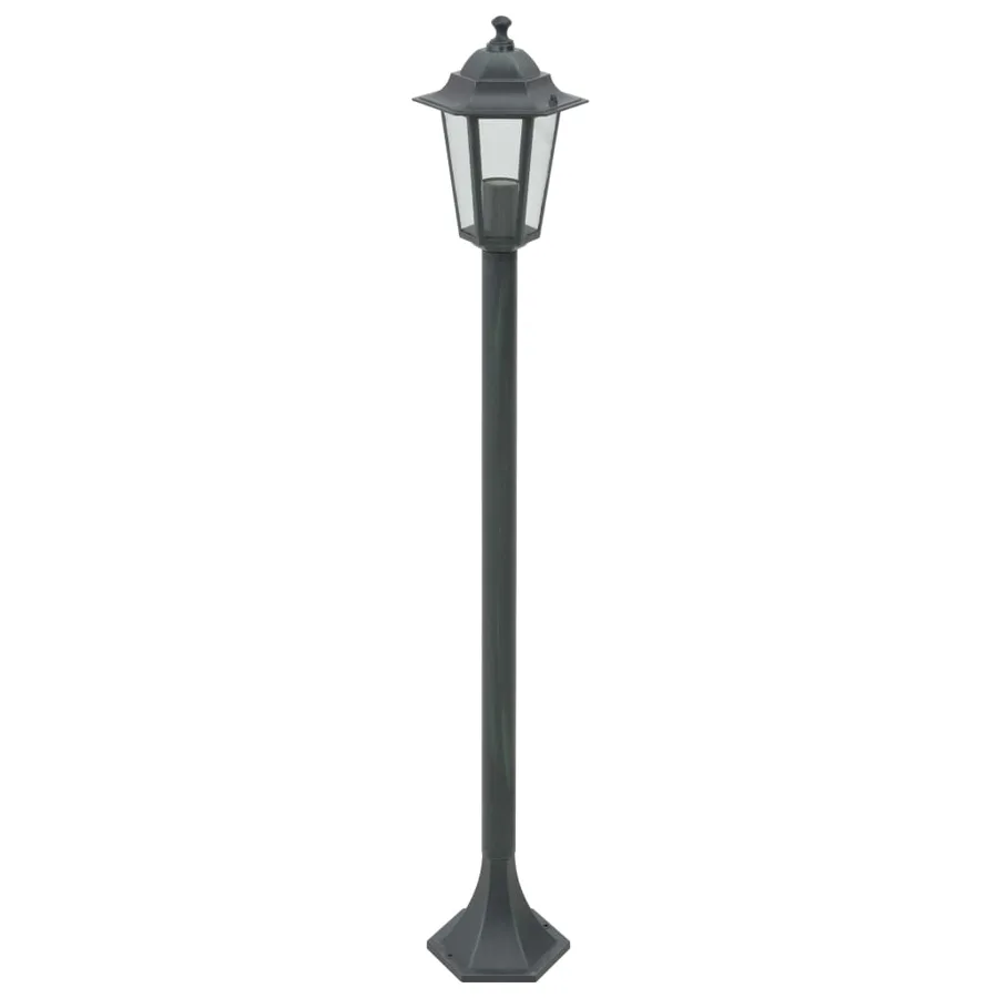 Lampe de jardin à piquet 6 pcs E27 110 cm Aluminium Vert foncé - 2