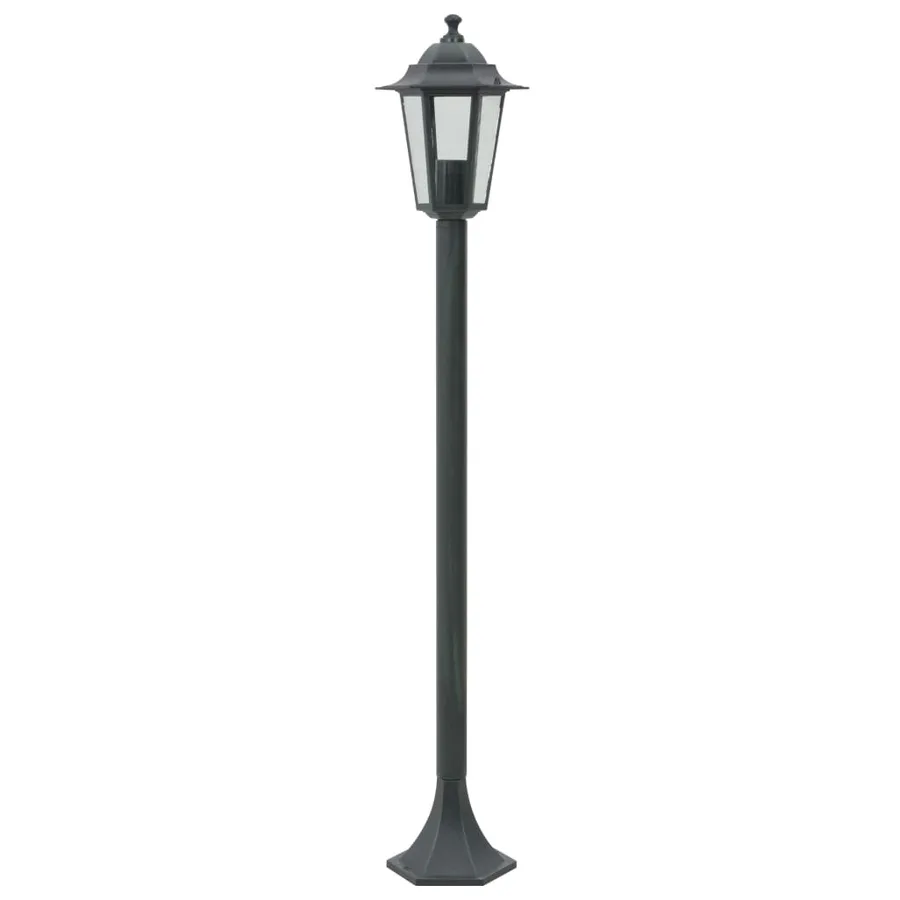 Lampe de jardin à piquet 6 pcs E27 110 cm Aluminium Vert foncé - 3
