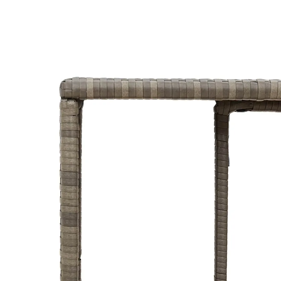 Salon de jardin 11 pcs avec coussins gris résine tressée - 15