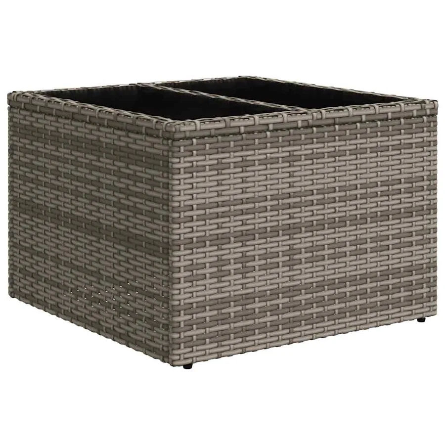 Ensemble de canapé de jardin 8 pcs avec coussins gris résine tressée - 3