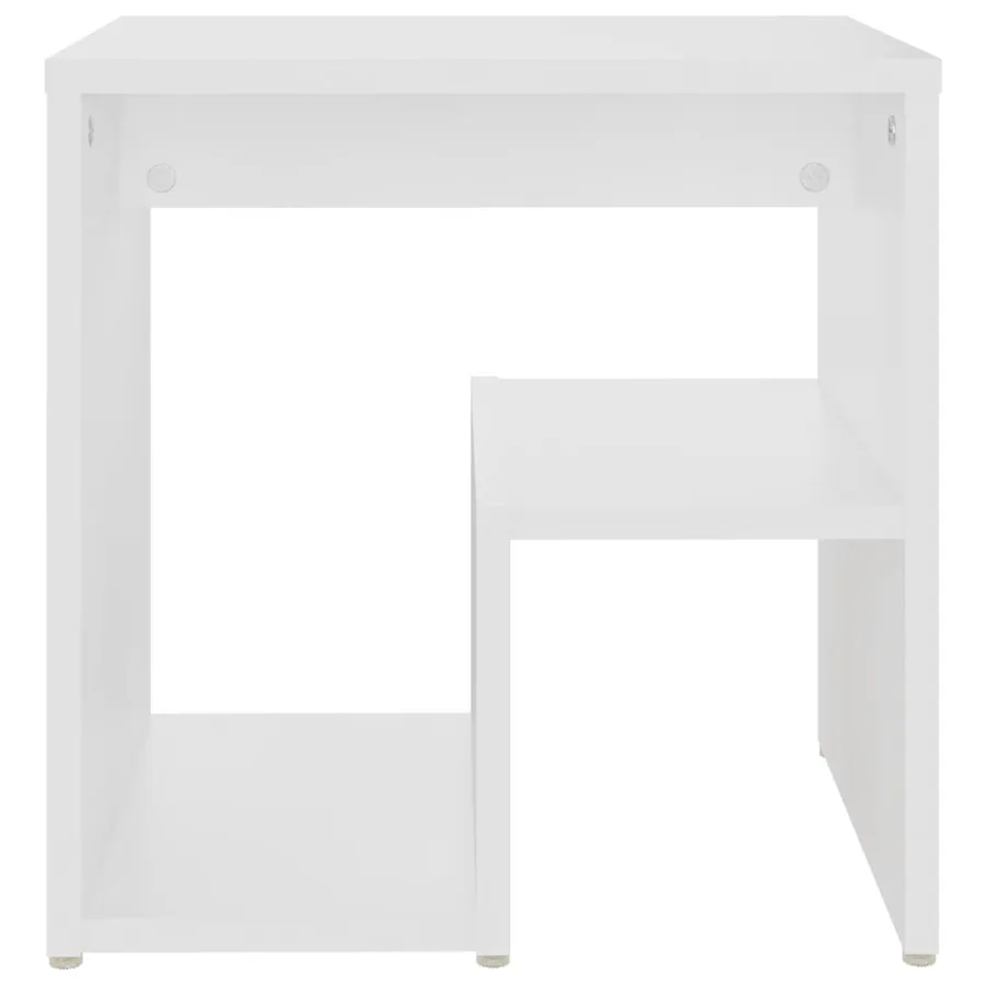 Tables de chevet 2 pcs blanc 40x30x40 cm bois d'ingénierie - 5
