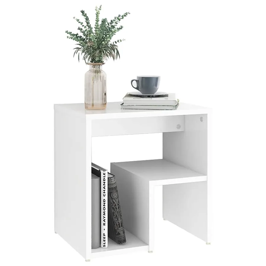 Tables de chevet 2 pcs blanc 40x30x40 cm bois d'ingénierie - 7