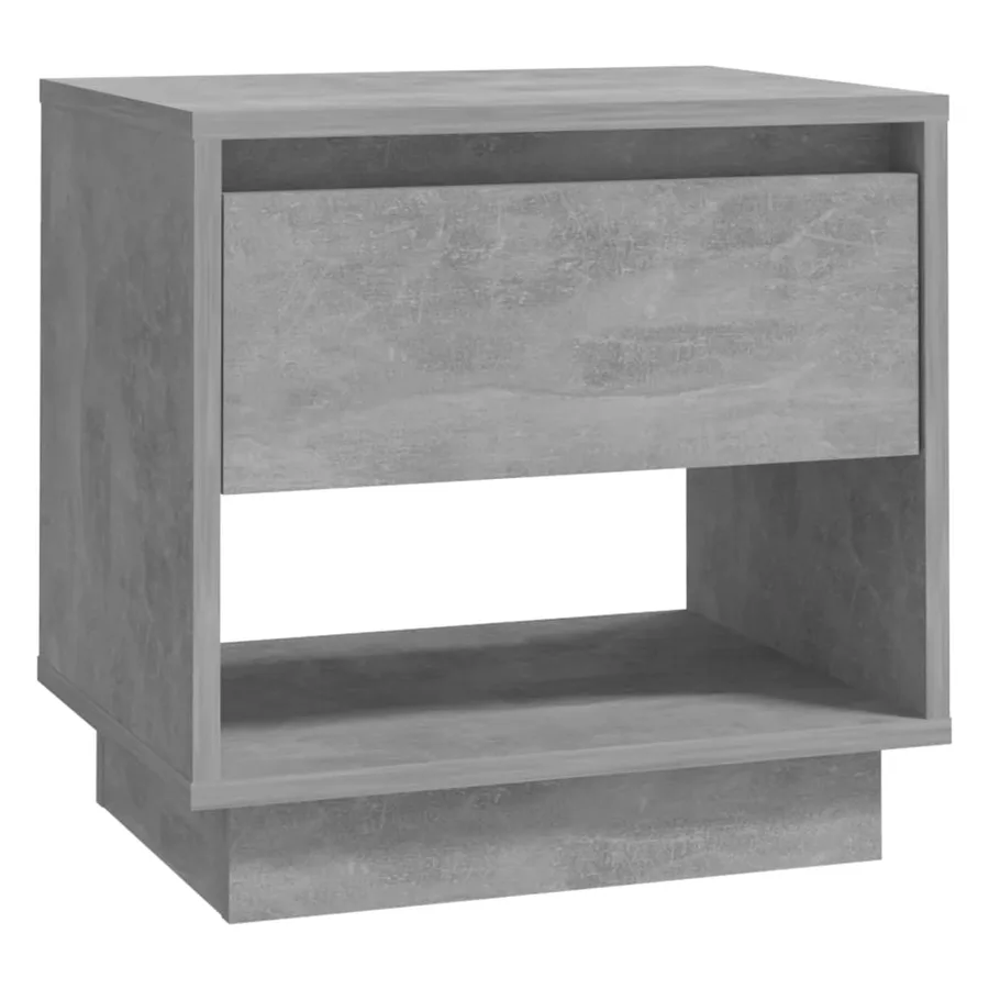 Table de chevet Gris béton 45x34x44 cm Bois d'ingénierie - 2