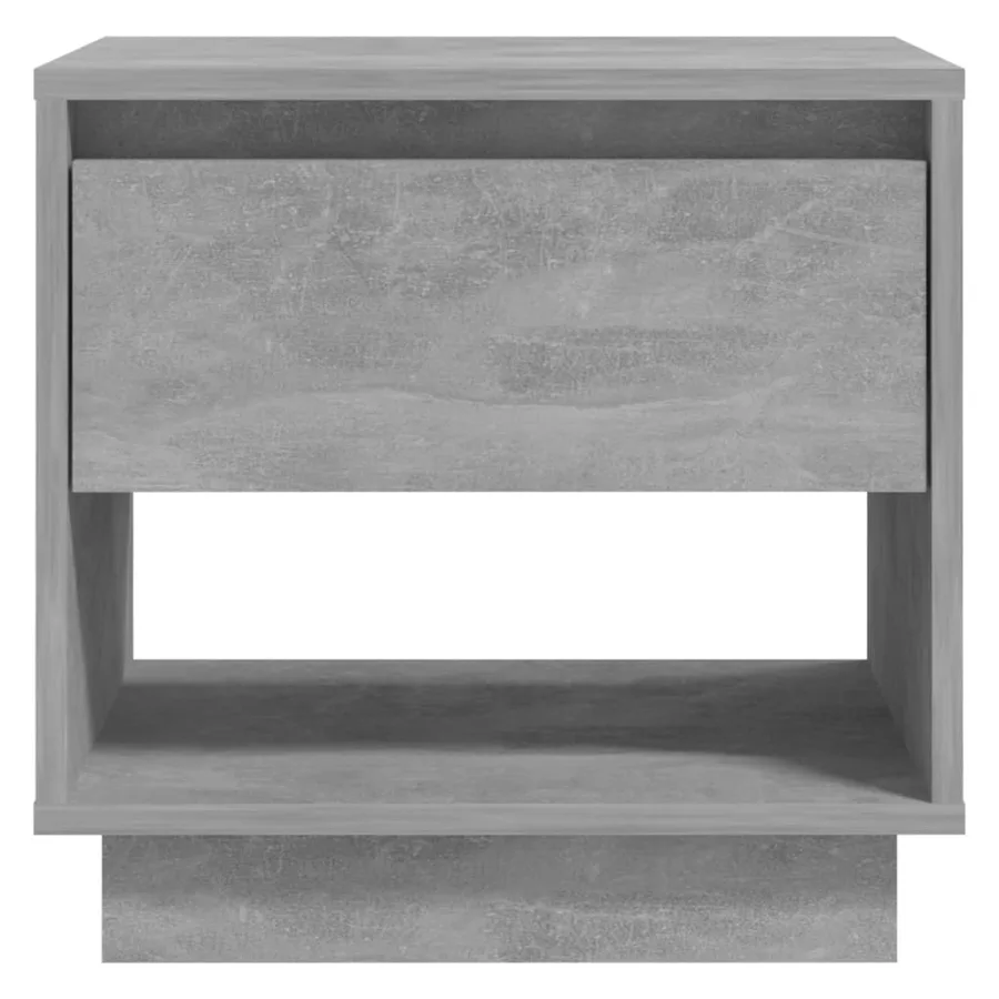 Table de chevet Gris béton 45x34x44 cm Bois d'ingénierie - 5