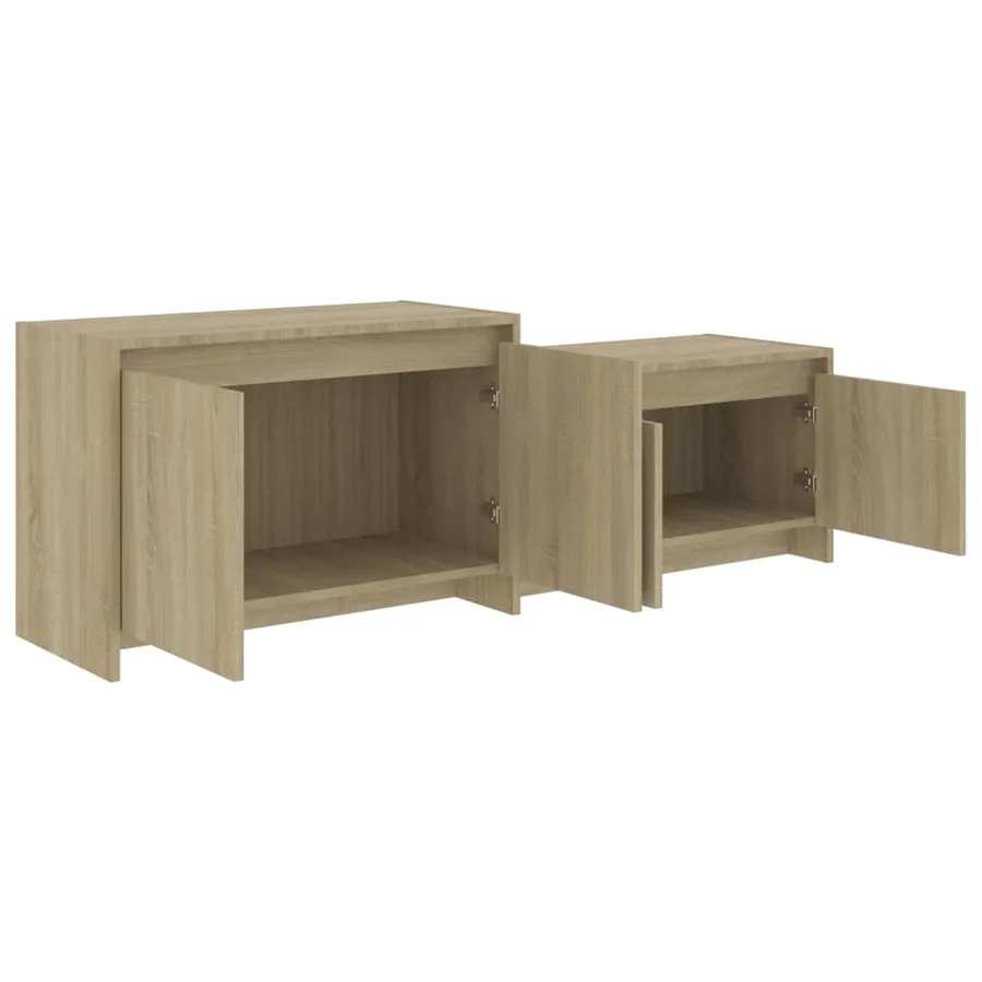 Meuble TV Chêne sonoma 146,5x35x50 cm Bois d'ingénierie - 8