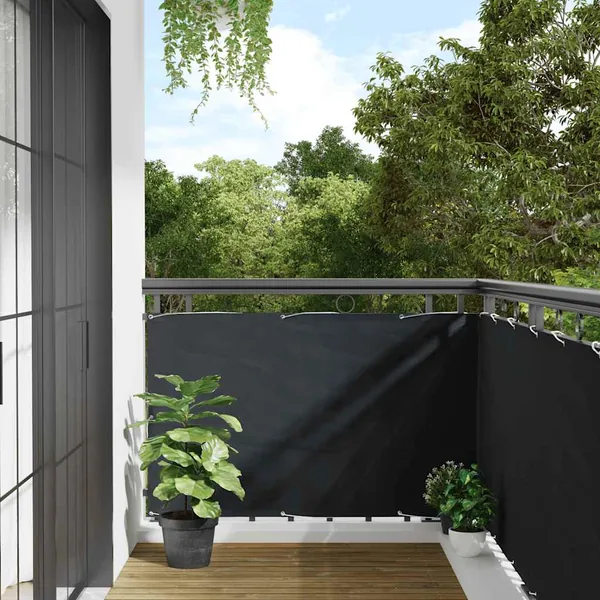 Écran de balcon Anthracite 90x300 cm Tissu Oxford