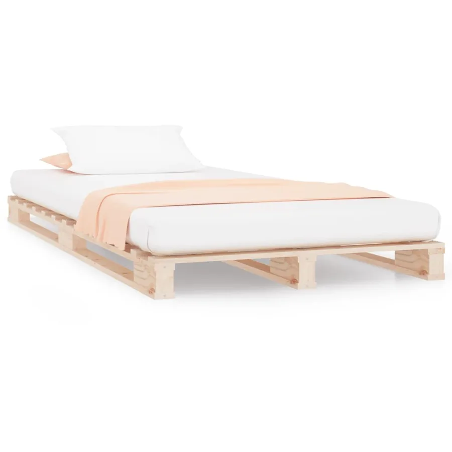 Lit de palette 90x190 cm Bois de pin massif Simple - 2