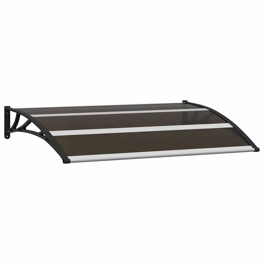 Auvent de porte Noir 120x75 cm PC - 2