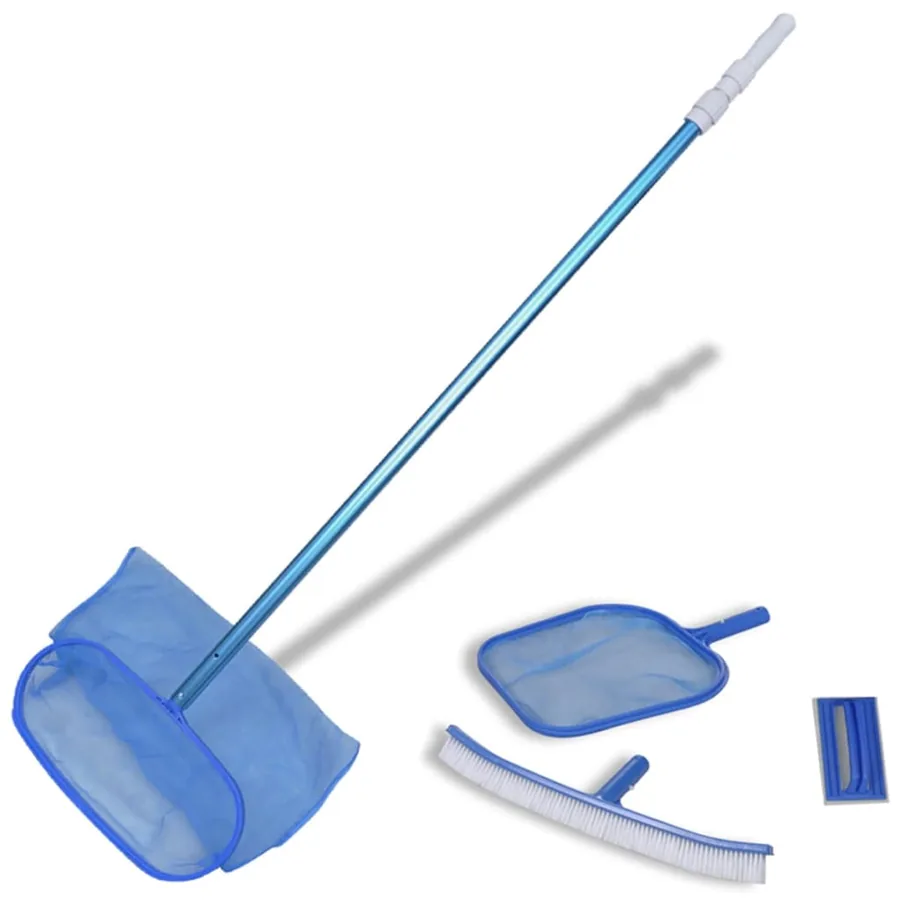 Pool Maintenance Kit with Telescopic Pole and Brush