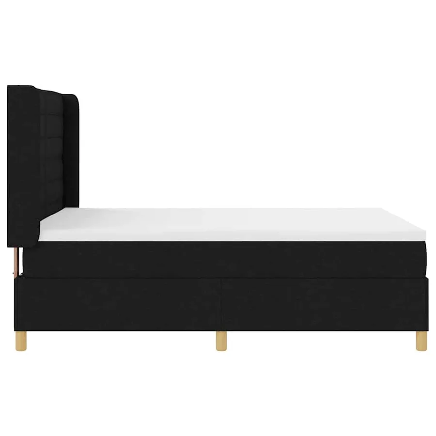 Lit à ressorts avec bandes LED Noir 160 x 200 cm tissu - 9