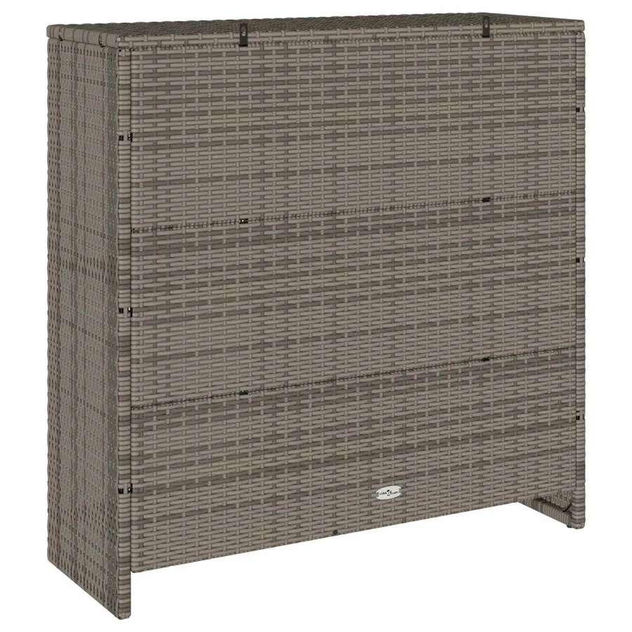 Armoire de rangement avec étagère Gris 100 x 36 x 102 cm Rotin - 7