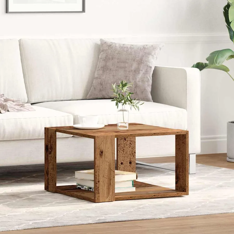 Table basse Bois Ancien 51,5 x 51,5 x 30 cm Bois d'ingénierie - 4