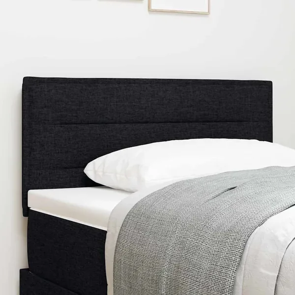 Tête de lit LED avec bandes LED Noir 90 cm tissu