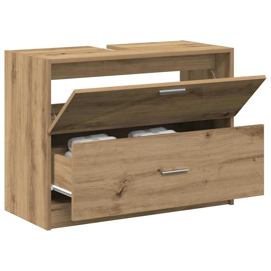 Cabinet de salle de bain Chêne artisanal 78 x 37 x 59 cm - 3