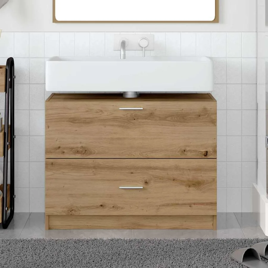 Cabinet de salle de bain Chêne artisanal 78 x 37 x 59 cm - 4