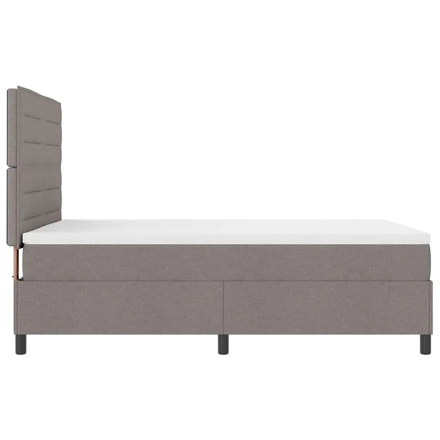 Lit à ressorts avec matelas avec LED Taupe 140 x 200 cm tissu - 9