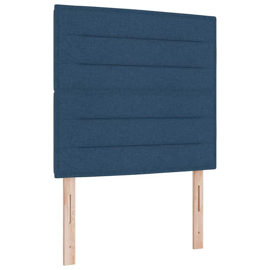Lit à ressorts avec matelas avec LED Bleu 100 x 200 cm tissu - 2