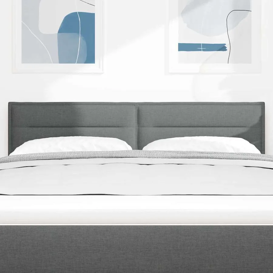 Tête de lit Gris foncé 144 cm tissu - 3