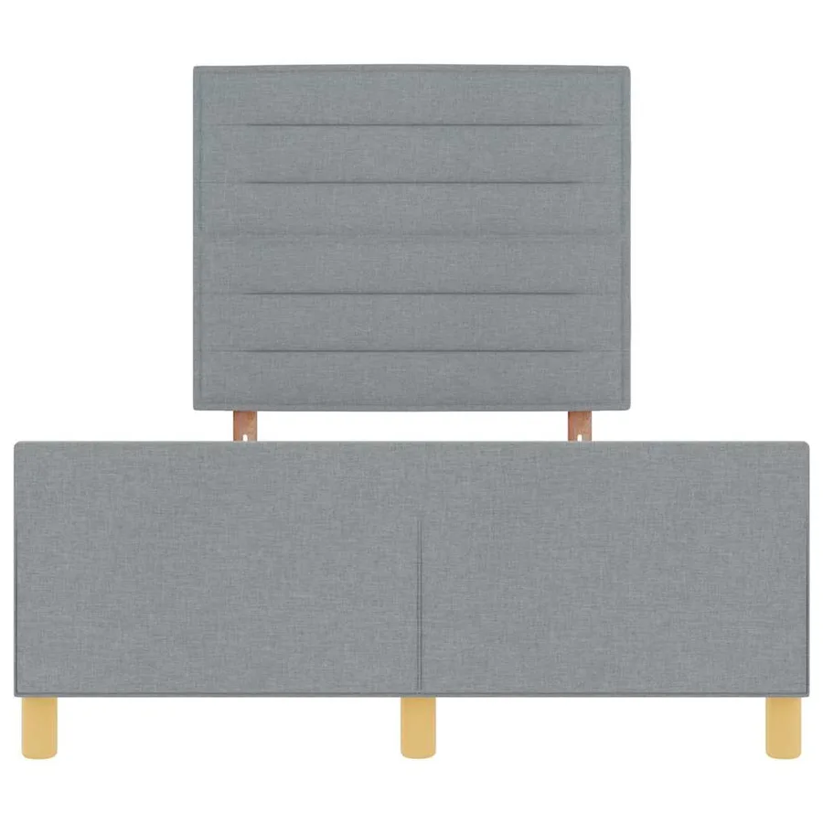 Cadre de lit avec tête de lit Gris clair 120 x 200 cm tissu - 7