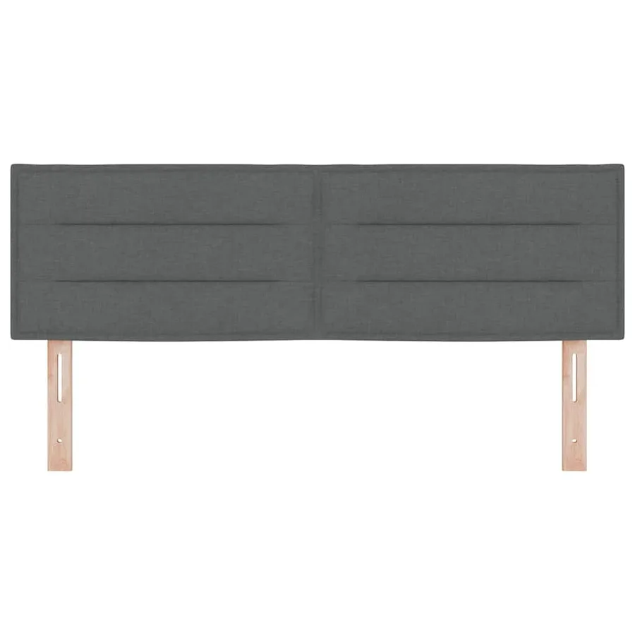 Tête de lit LED avec bandes LED Gris foncé 144 cm tissu - 5