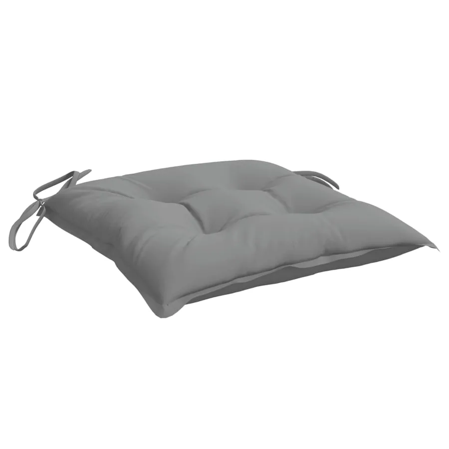 Coussins de chaise lot de 4 gris 40x40x7 cm tissu oxford - 5