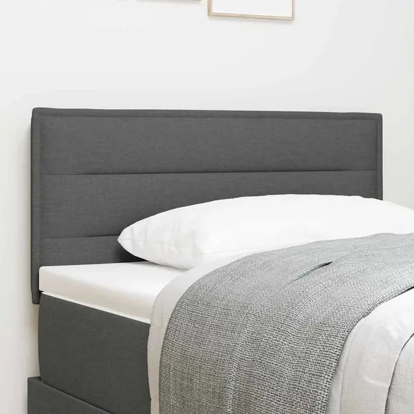 Tête de lit LED avec bandes LED Gris foncé 80 cm tissu