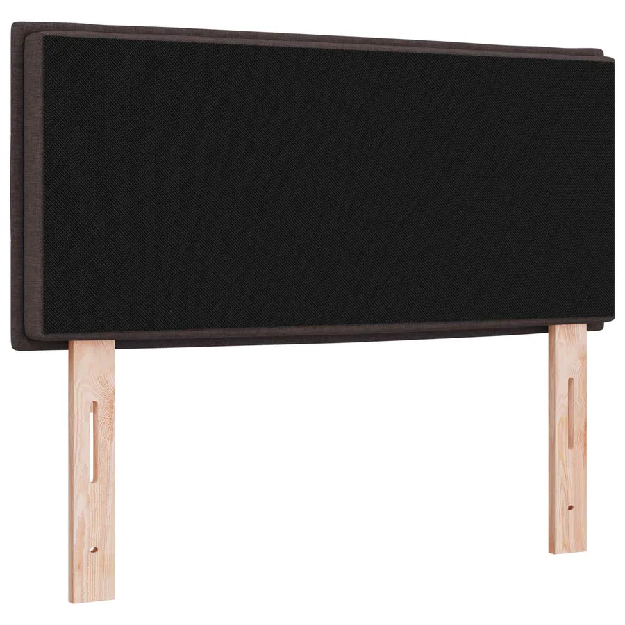 Tête de lit LED avec bandes LED Marron foncé 80 cm tissu - 9