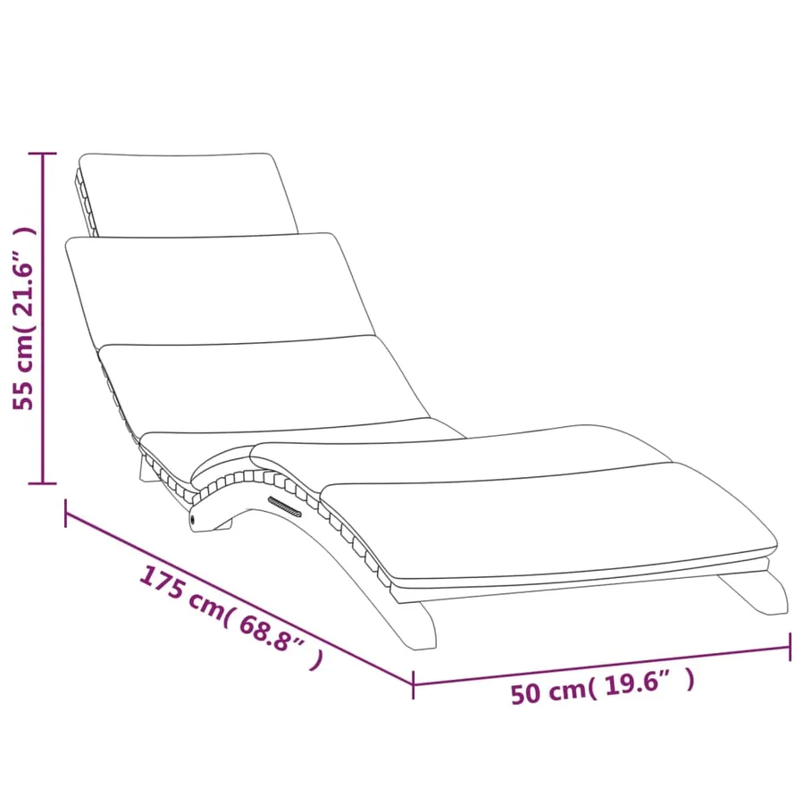 Chaises longues lot de 2 avec coussins Bois massif de teck - 11