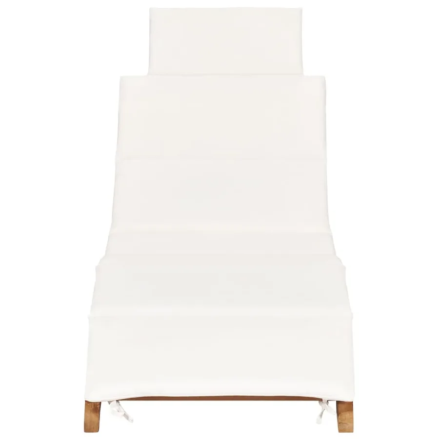 Chaises longues lot de 2 avec coussins Bois massif de teck - 4