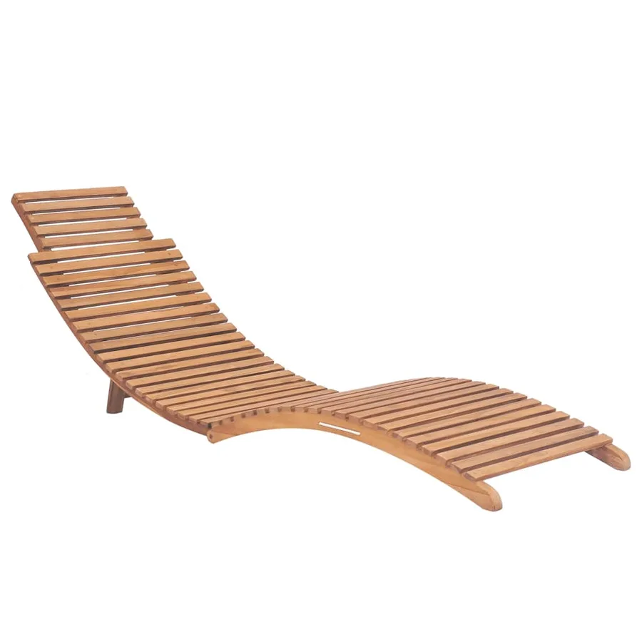 Chaises longues lot de 2 avec coussins Bois massif de teck - 5