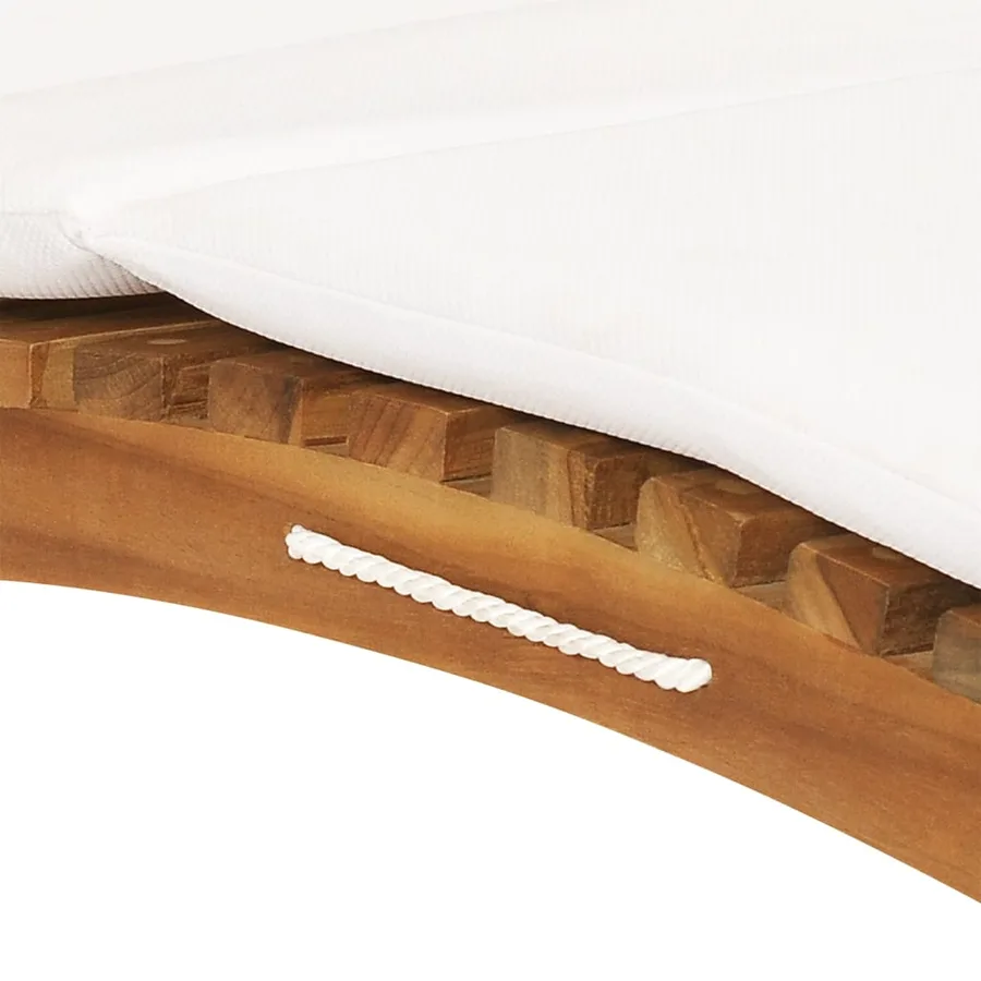 Chaises longues lot de 2 avec coussins Bois massif de teck - 8