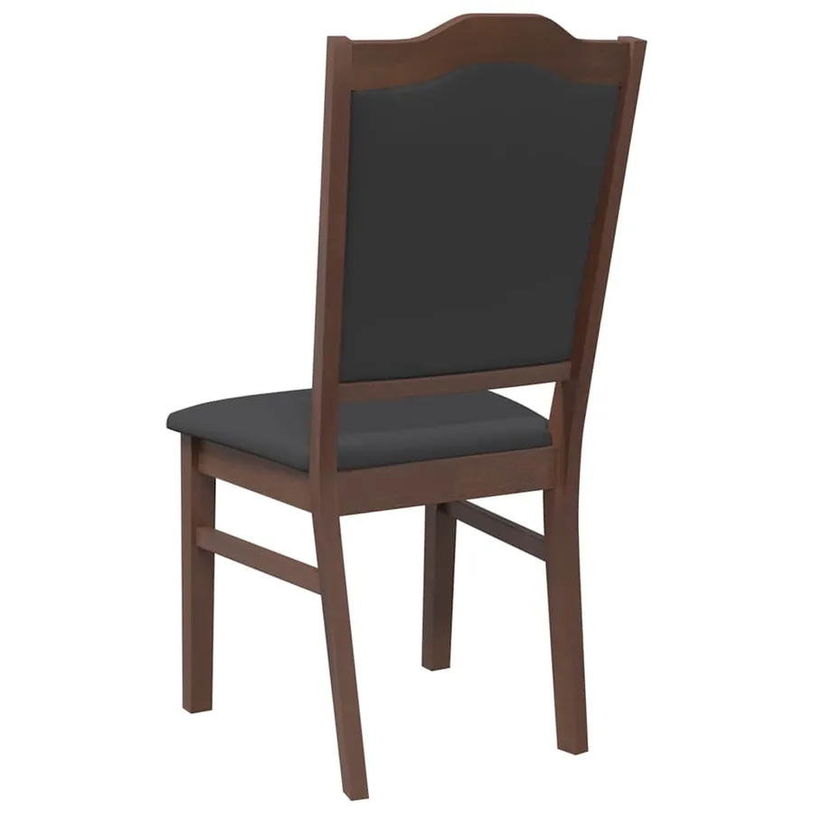 Chaises de salle à manger avec coussins (2 pcs) bois massif marron caoutchouc - 7
