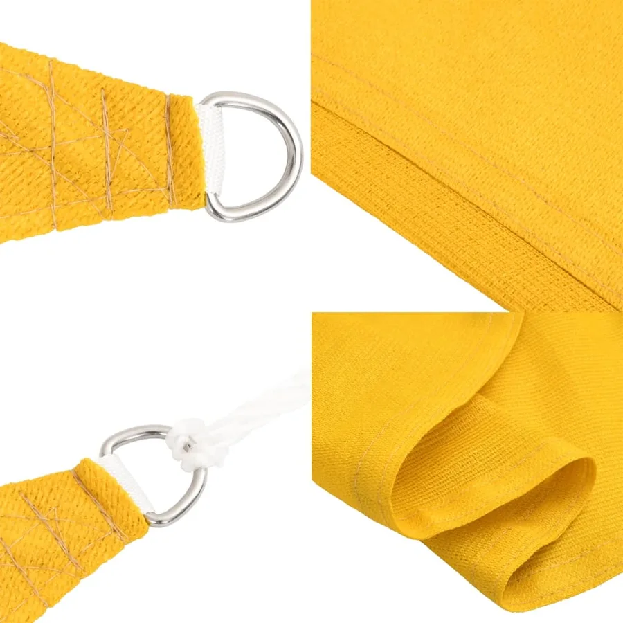 Voile d'ombrage 160 g/m² Jaune 2,5x2,5 m PEHD - 6