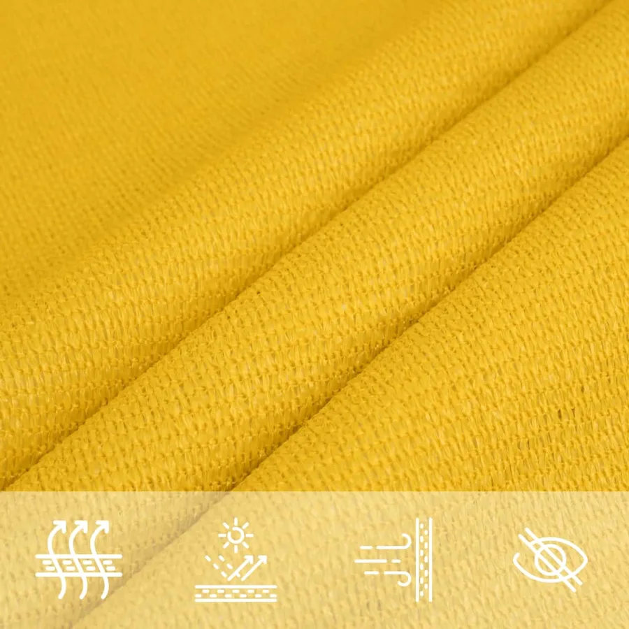 Voile d'ombrage 160 g/m² Jaune 2,5x2,5 m PEHD - 7