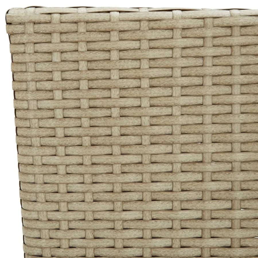 Chaises à manger de jardin lot de 4 Résine tressée Beige - 9