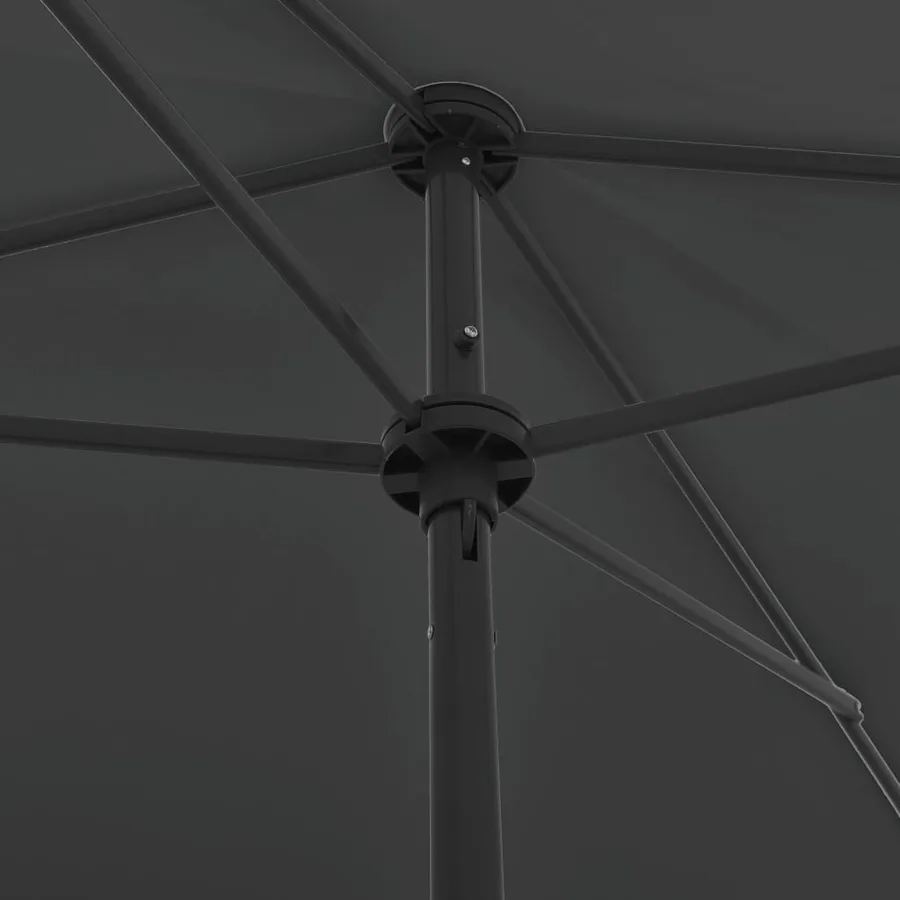 Parasol de plage anthracite 200x125 cm - 6